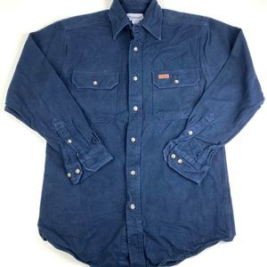 Carhartt mens heavy flannel shirt Sz small blue